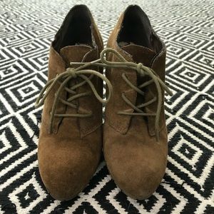 Sam Edelman Suede Lace Up Ankle Boots Sz 7 1/2